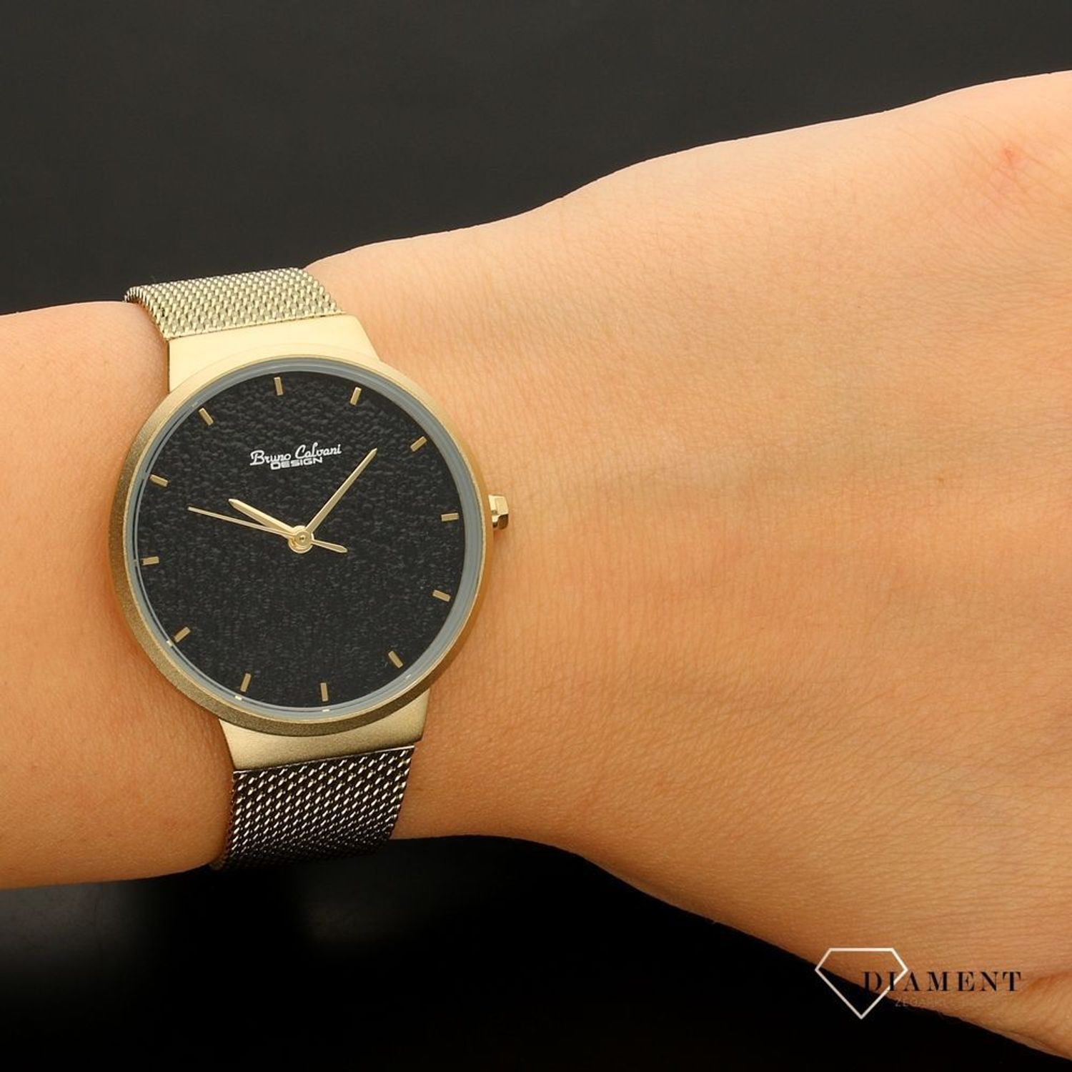 Zegarek damski Bruno Calvani BC1375 GOLD pasek czarny (1).jpg